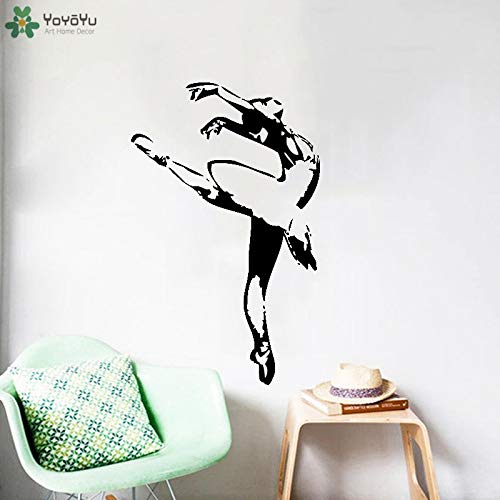 Sin Marco-Vinilo para Pared Bailarina de Ballet Arte Moderno Etiqueta de la Pared Ventana decorat