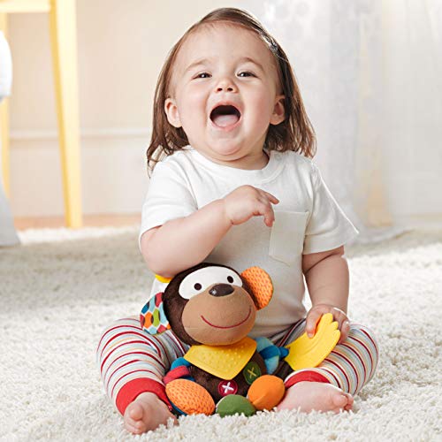 Skip Hop-306201 Bandana Buddies, Juguete de Actividad, Peluche para Bebés y Niños, Mono, Multicolor (306201)