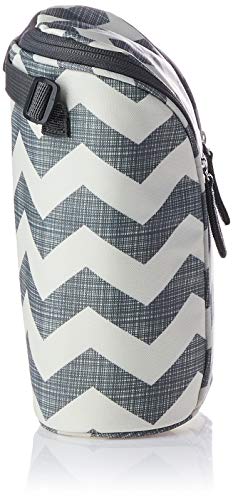 Skip Hop Chevron - Bolsa doble para biberón, color blanco