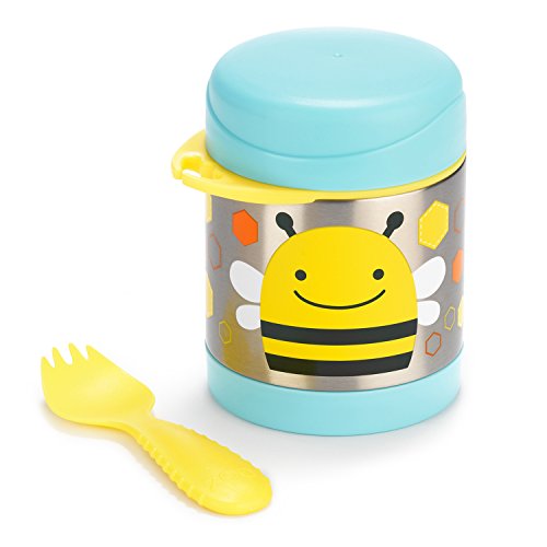 Skip Hop Zoo Bee - Termo para alimentos y tenedor-cuchara