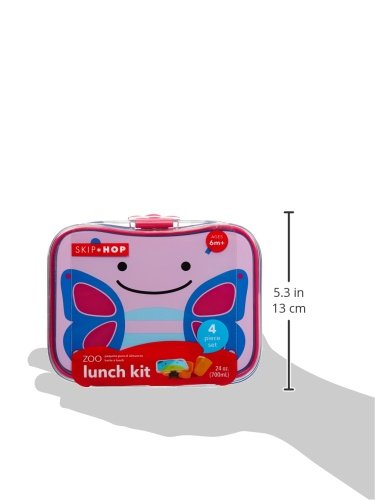 Skip Hop Zoo Butterfly - Fiambrera y recipiente interior con tapa