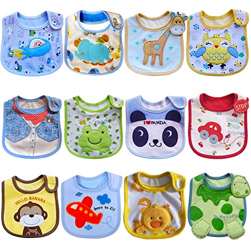 SLOSH 12 Baberos Impermeables Bebe Recien Nacido Niño Niñas Unisex