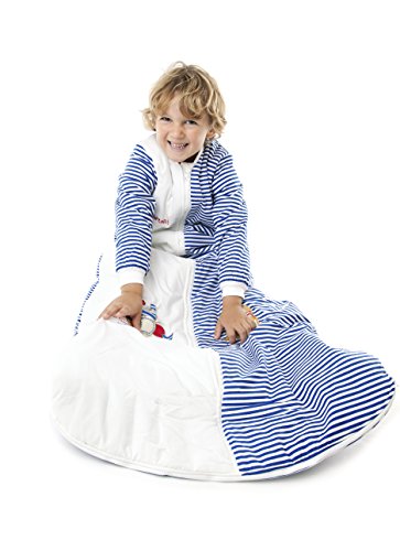 Slumbersac Saco de dormir de niño pequeño Invierno manga larga aprox. 3.5 Tog, Piratas, 3-6 años/130 cm