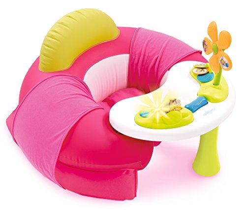 Smoby Cotoons - Asiento para bebé con mesa de actividades Rosa.