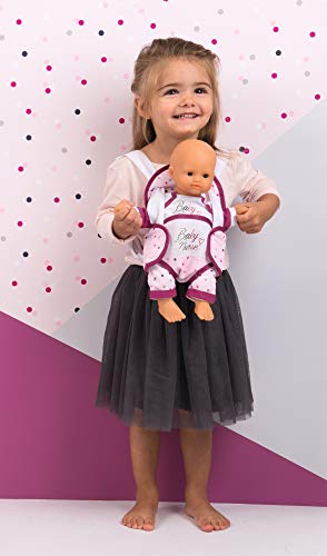 Smoby portabebés Baby Nurse Mochila para Portar Muñecos Bebé, Color Rosa, Talla Única (220351)