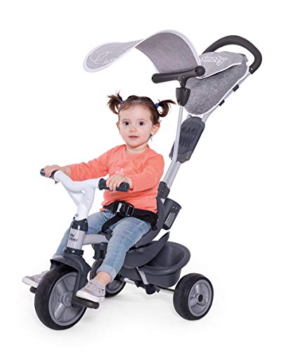 Smoby- Triciclo evolutivo, Color Gris (741202)