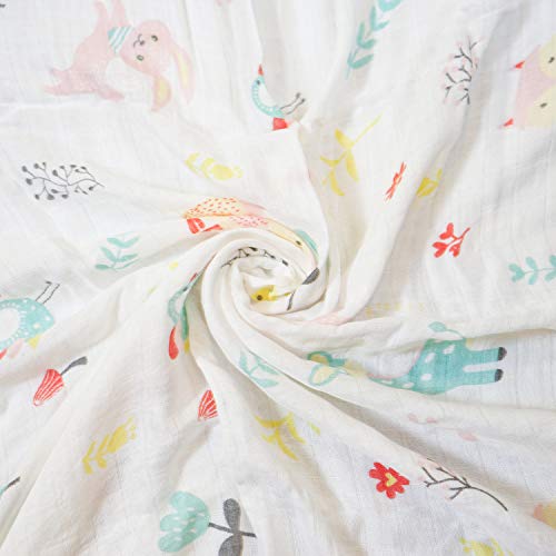 Softan Mantas Swaddle Bebé de Envoltura,Muselina Bambú 120x120cm,mantas para bebes