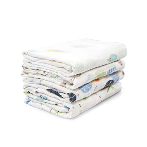 Softan Mantas Swaddle Bebé de Envoltura,Muselina Bambú 120x120cm,mantas para bebes