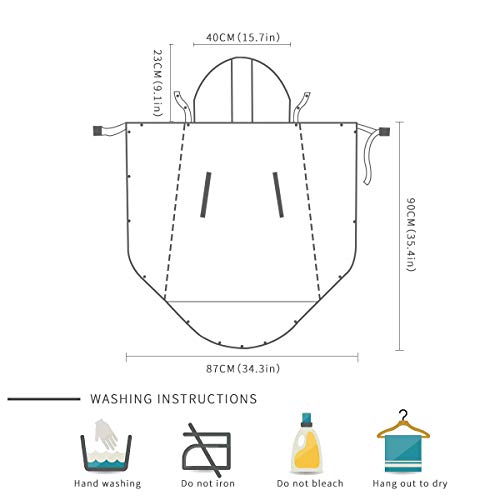 SONARIN Universal All Seasons Cover Manta para portabebés,Cobertor para portabebés,Prueba de viento, Impermeable,Forro desmontable para el invierno cálido(Caqui)