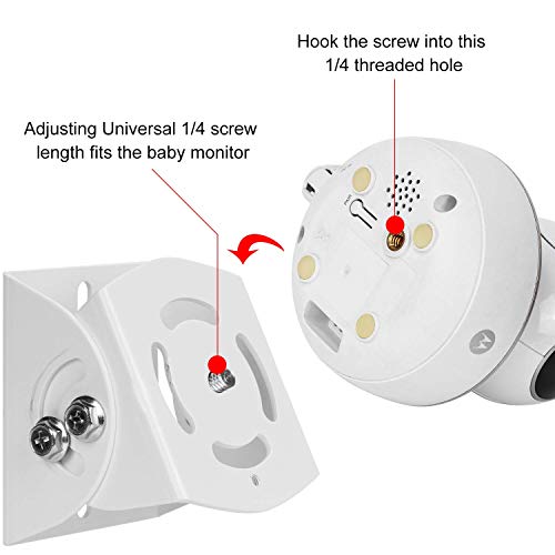 Soporte de pared de seguridad ajustable para cámara de fotos de bebé, protección interior y exterior, para monitor de bebé Motorola y cámara de la mayoría de monitores universales