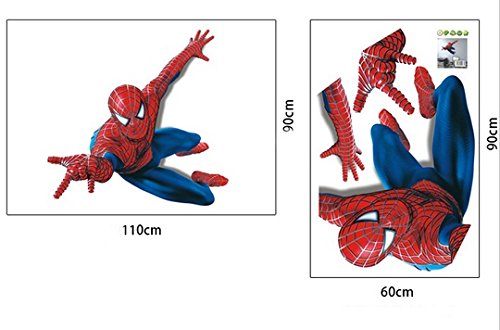 Spiderman XXL Enorme Grande hombre araña Pegatinas de pared Niños Niños Dormitorio Decal art Mural Decor.