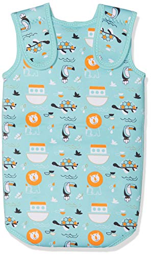 Splash About Baby Wrap Wetsuit Traje de Neopreno, Infantil, Azul (Noah's Ark), 6-18 Meses