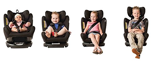 Star Ibaby 906 - Silla de coche grupo 0+/1/2/3 Isofix rotación 360º, negro