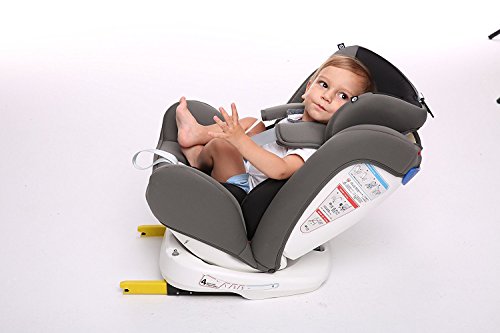 Star Ibaby 906 - Silla de coche grupo 0+/1/2/3 Isofix rotación 360º, negro