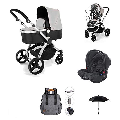 Star Ibaby Neo 3 - Cochecito de Bebé, Gris/Negro