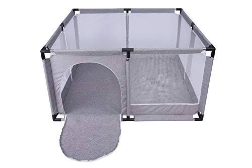 Star Ibaby Oxford XL - Parque de Bebés, Ultraligero color Soft Grey