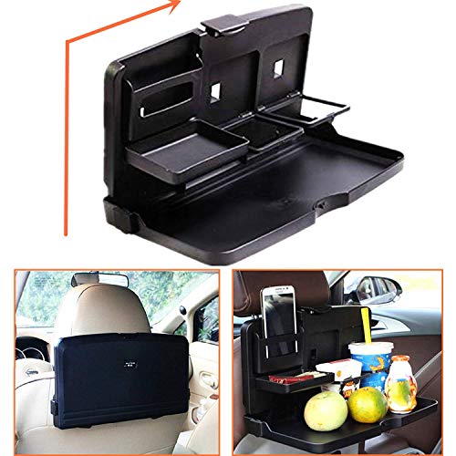 STARPIA Organizador Plegable para Asiento Trasero de Coche, Universal Bandeja de Soporte Mesa para Teléfono Móvil Bebida Alimentos