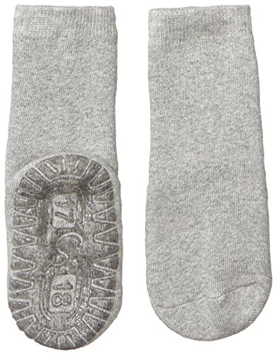 Sterntaler Calcetines con suela de goma antideslizante, Edad: 2-3 Años, Talla: 24, Gris claro (Plata moteada)