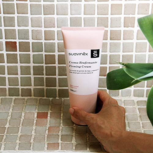 Suavinex – Crema Reafirmante Corporal. Compatible con Lactancia Materna. Recupera el Tono Cutáneo. con Manteca de Karité. 86% Ingredientes de Origen Natural, 250Ml, Rosa