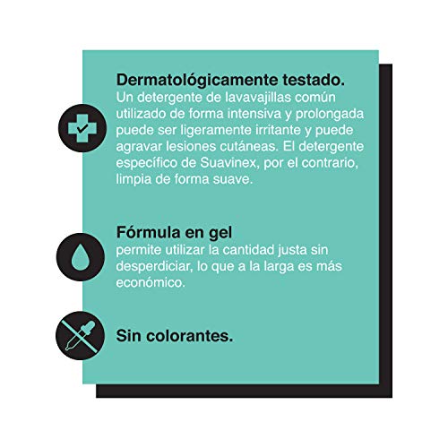 Suavinex Detergente para Biberones y Tetinas con 82% de Ingredientes de Origen Natural. sin Alcohol y sin Colorantes, 500 ml (Versión Española)