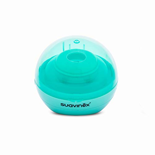 Suavinex - Esterilizador de chupetes portátil de luz Ultravioleta Uv. Esteriliza en 3 Minutos. con USB o con Pilas. elimina el 99% de los Gérmenes. color Verde