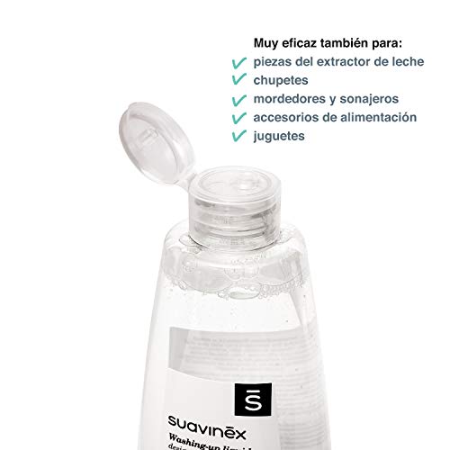 Suavinex - Pack de 3 detergentes de 500 ml para biberones y tetinas,  sin perfume