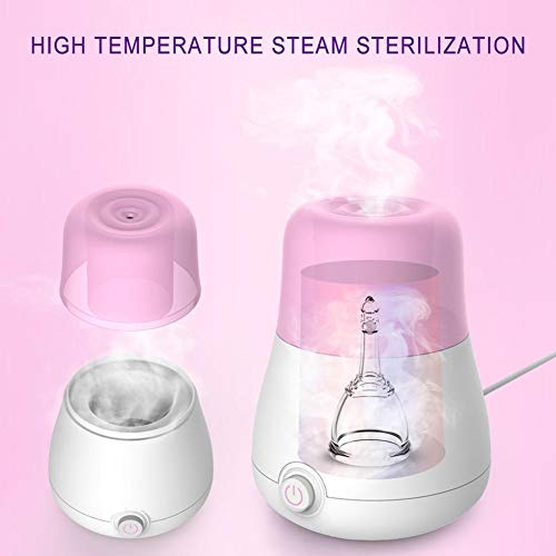 succeedw Esterilizador Menstrual De Copa Esterilizador De Vapor Esterilizador Botella para Todo Tipo De Silicona, Desinfección Portátil Copa Menstrual, Limpiador Antibacteriano Físico