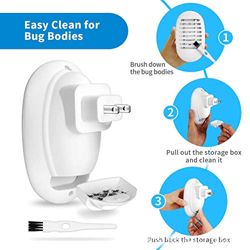 Syfinee Bug Zapper - Lámpara antimosquitos electrónico para habitación interior, blanco, EU Plug