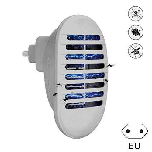 Syfinee Bug Zapper - Lámpara antimosquitos electrónico para habitación interior, blanco, EU Plug