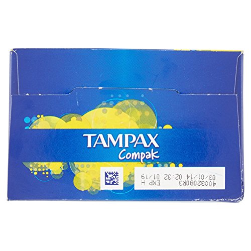 Tampax Compak Tampones Regular con aplicador, paquete con 24 unidades