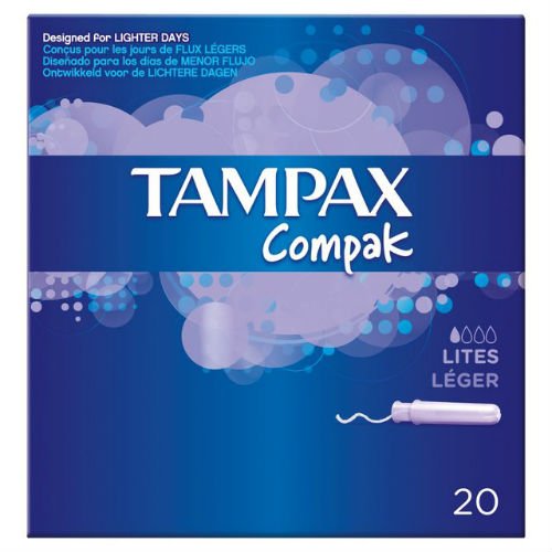 Tampax en los violines de tamaño Compak troquel de aplicador de vasos de cristal tampones 20 4 con sistema de frío carcasa rígida con protector de