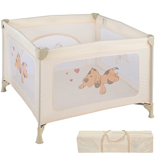 TecTake Parque para bebé Cuna Infantil de Viaje portátil (Beige | No. 402208)