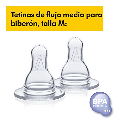 Tetina de flujo medio para biberón Medela, talla M