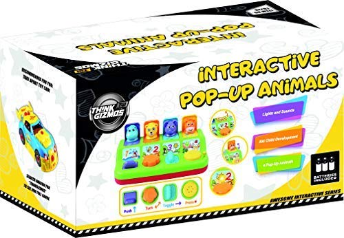 Think Gizmos Juguetes de Actividad para niños pequeños - Juguetes educativos interactivos para niños pequeños (Pop Up Animales)