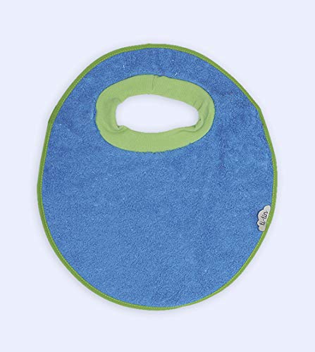 Ti TIN Pack 4 Baberos Impermeables para Bebés de Más de 1 año con Cuello de Goma Elástica | Babero con Toalla de Rizo Forrado con Plástico Compuesto de 90% Algodón y 10% Poliéster, 32x36 cm