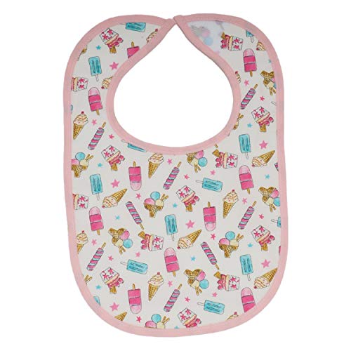 Ti TIN - Pack 8 Baberos Estampados Impermeables para Bebé | Lote de 8 Baberos Transpirables con Cierre de Cinta de Autocierre para bebés de 0 a 8 meses, 19x27 cm