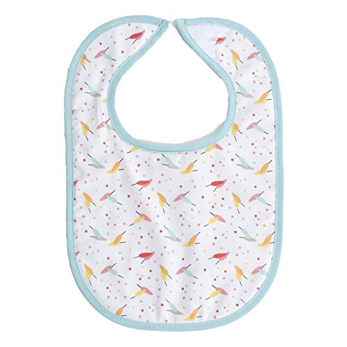 Ti TIN - Pack 8 Baberos Estampados Impermeables para Bebé | Lote de 8 Baberos Transpirables con Cierre de Cinta de Autocierre para bebés de 0 a 8 meses, 19x27 cm