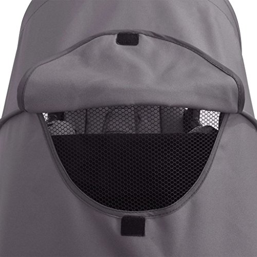 tidyard Plegable Silla de Paseo Cochecito de Bebé con Compartimento de Almacenaje y 2 Portavasos en el Mango,Capacidad de Peso 15kg Acero y Tela Oxford 102x52x100cm(Desplegada) Gris y Negro