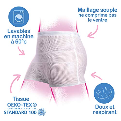 Tigex - Pack de 5 bragas de malla extensible, talla única, color blanco