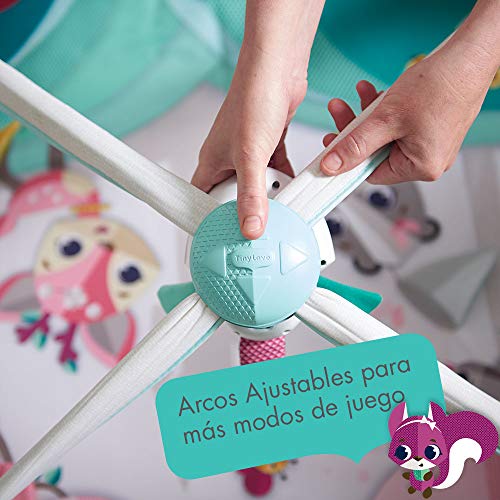 Tiny Love Gymini Deluxe Gimnasio de actividade, Manta musical de juegos para bebés con 18 actividades para el desarrollo y juguetes electrónicos para llevar, Tiny Princess Tales