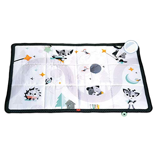 Tiny Love Super Mat Alfombra bebé alcochada, Gimnasio Manta de juegos gigante 100 x 150 cm, Alfombra gateo bebé con 8 actividades para el desarrollo, Blanco y negro, Magical Tales