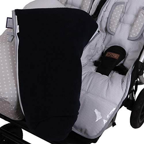 Tititnins® - Conjunto 2ud. Saco Silla Mountain Buggy Duet Estrella Blc.Mil Gris/Gris