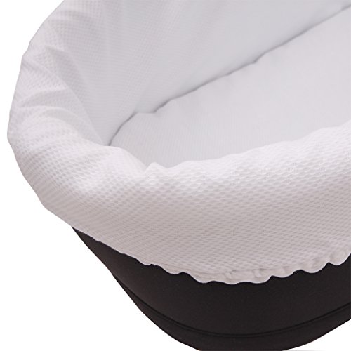 Tititnins® - Funda Capazo Goma Bugaboo Bee 5 y Bee 3 PIQUE BLANCO - Acolchado Transpirable- (100% Algodón)