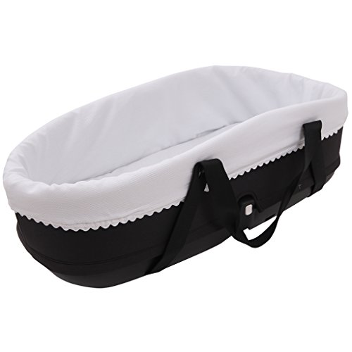 Tititnins® - Funda Capazo Goma Bugaboo Bee 5 y Bee 3 PIQUE BLANCO - Acolchado Transpirable- (100% Algodón)