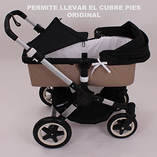 Tititnins® - Funda Capazo Velcro Bugaboo Buffalo PIQUE CRUDO - Acolchado Transpirable- (100% Algodón)