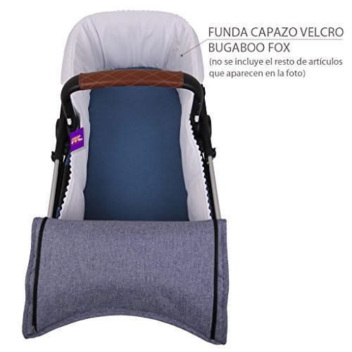 Tititnins® - Funda Capazo Velcro Bugaboo Fox PIQUE BLANCO - Acolchado Transpirable- (100% Algodón)