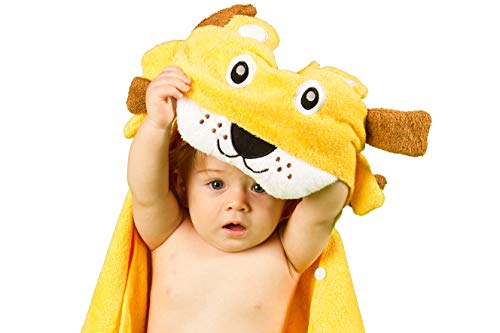 Toalla Extra Suave Niño Bebe Recién Nacido Playa Poncho Grande De 0 a 2 Años Albornoz Capucha Tridimensional León Super Absorbente Doble Espesor Ducha Piscina Baño 100% Algodón Orgánico alta calidad