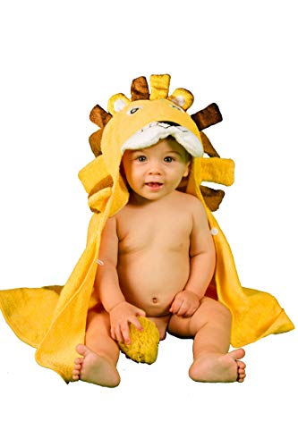 Toalla Extra Suave Niño Bebe Recién Nacido Playa Poncho Grande De 0 a 2 Años Albornoz Capucha Tridimensional León Super Absorbente Doble Espesor Ducha Piscina Baño 100% Algodón Orgánico alta calidad