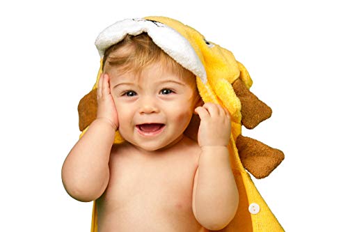 Toalla Extra Suave Niño Bebe Recién Nacido Playa Poncho Grande De 0 a 2 Años Albornoz Capucha Tridimensional León Super Absorbente Doble Espesor Ducha Piscina Baño 100% Algodón Orgánico alta calidad