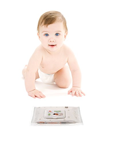 Toallitas para Bebé Biodegradable Eco Baby Wipes de Mommy Care. Sin SLS y sin parabenos Fórmula Natural Suavemente Perfumada, Ideal para la Piel Sensible del bebé. Excelente como Desinfectante para Manos y Cara 1 paquete contiene 72 toallitas